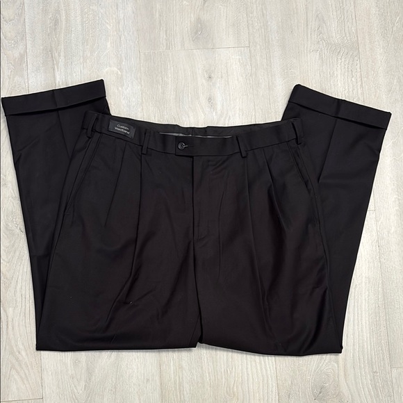 🔥BUNDLESALE Mens 38/31 Dockers Black Dress Pants with Pleats and Cuffs nwt - Picture 1 of 5